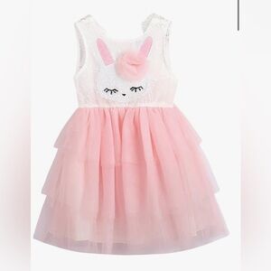 Girls size 3 Pink Tulle and Sequin Bunny Dress